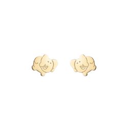 Pendientes Plata Dorada 9,5mm PEL1211DO Elefante