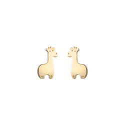 Pendientes Plata Dorada 9mm PEL1221DO Jirafa