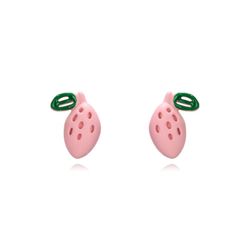 Pendientes Plata Dorada 9x6mm PEL1130DOEP Limón Enamel