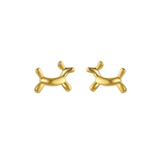 Arracades Plata Daurada 9x7mm PEL1039DO Gos Globus