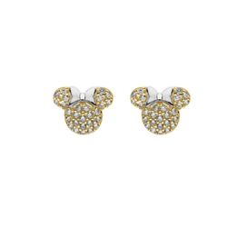 Pendientes Plata Dorada AG0121P Minnie Mouse Circonitas