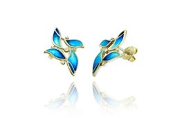 Pendientes Plata Dorada Arior Amil Azules 1143396EPP