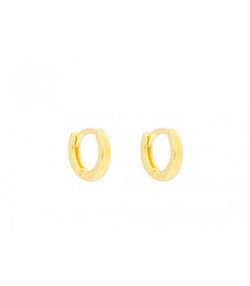 Pendientes Plata Dorada Liska 10mm MED286A-10D Aro Liso