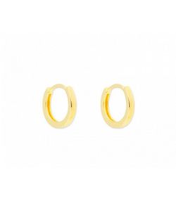 Pendientes Plata Dorada Liska 12mm MED286A-12D Aro Liso