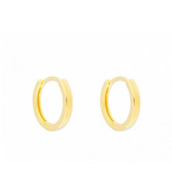 Pendientes Plata Dorada Liska 14mm MED286A-14D Aro Liso