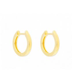 Pendientes Plata Dorada Liska 16mm MED286A-16D Aro Liso