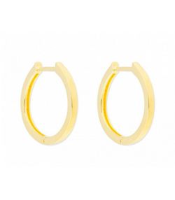 Pendientes Plata Dorada Liska 22mm MED286A-22D Aro Liso