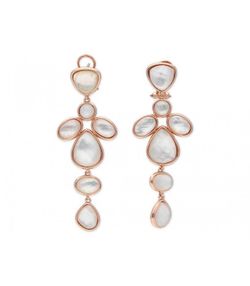 Pendientes Plata Dorada Liska BE53279NB Nácar Blanco