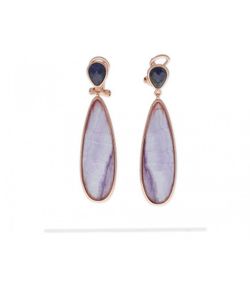 Pendientes Plata Dorada Liska BE53505DMFL Domorterite Fluorita