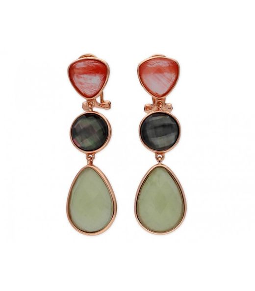 Boucles d'oreilles Liska Doré Argent BE53697CCAVAJB Nacre Quartz