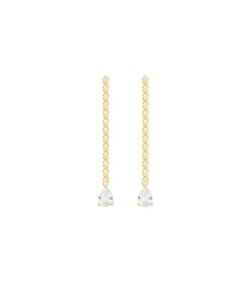 Pendientes Plata Dorada Liska LAD3088A-D Colgante Circonitas