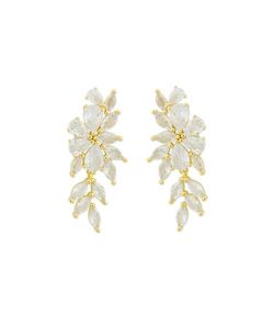 Pendientes Plata Dorada Liska LAD3105A-D Flores Circonitas