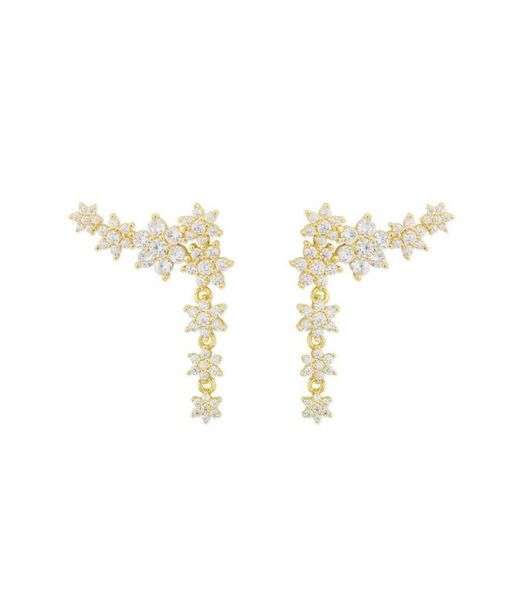 Arracades Plata Daurada Liska LAD3107A-D Flors Circonites