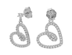 Pendientes Plata Liska LAD3155A Corazón Circonitas