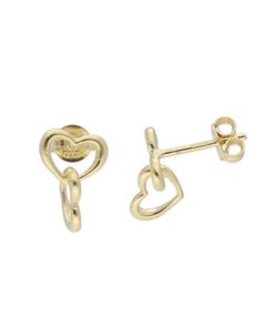 Liska LAF6265A-D Golden Silver Hearts Øreringe