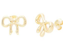 Pendientes Plata Dorada Liska LAF6542A-D Lazo En Brillo