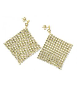 Pendientes Plata Dorada Liska LAT1017A-D Cuadrado Circonitas
