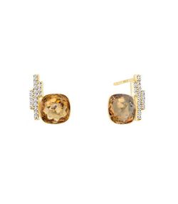 Pendientes Plata Dorada Liska LSW0192A-D Circonitas Cristal Dorado