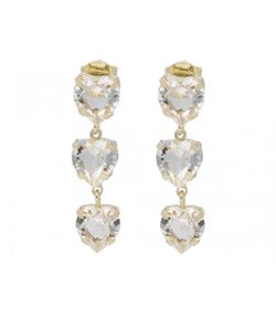 Pendientes Plata Dorada Liska LSW4356A-D Colgante Circonitas