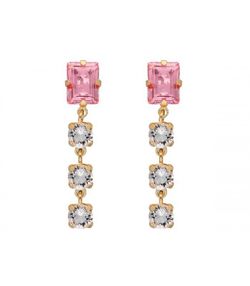 Pendientes Plata Dorada Liska LSW4408A-DR Colgante Circonitas