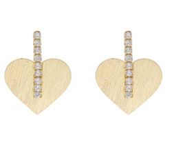 Pendientes Plata Dorada Liska LSW4440A-CL Corazón Cristales