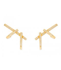 Pendientes Plata Dorada Liska MED246A-D Circonitas