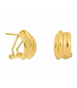 Liska MED251A-D Curved Gold Plated Earrings