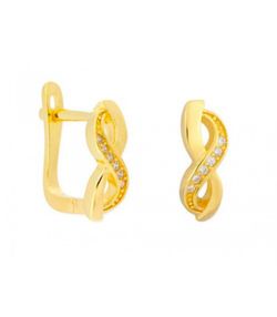 Liska gyldne sølvøreringe MED300A-D Infinity Zirconia