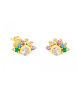 Arracades Plata Daurada Liska MED321A-D Circonites Multicolor