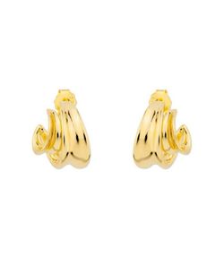Pendientes Plata Dorada Liska MED343A-D Curvados
