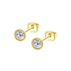 Pendientes Plata Dorada Lotus LP2001-4/3 Circonita