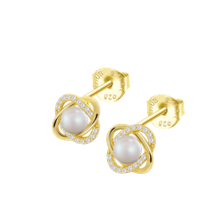 Pendientes Plata Dorada Lotus LP3094-4/2 Perla Circonitas