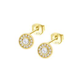 Pendientes Plata Dorada Lotus LP3105-4/2 Circonitas