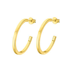 Pendientes Plata Dorada Lotus LP3203-4/5 Medio Aro Liso