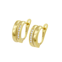 Pendientes Plata Dorada Lotus LP3328-4/2 Aro Circonitas