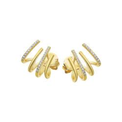 Pendientes Plata Dorada Lotus LP3344-4/2 Circonitas