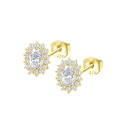 Pendientes Plata Dorada Lotus LP3459-4/7 Circonitas