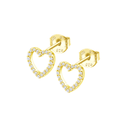 Pendientes Plata Dorada Lotus LP3670-4/3 Corazón Circonitas