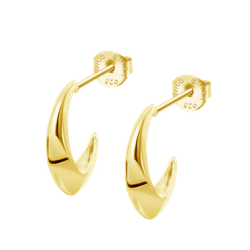 Pendientes Plata Dorada Lotus LP3780-4/2 Medio Aro Liso