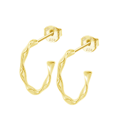 Pendientes Plata Dorada Lotus LP3781-4/2 Aro Abierto Entorchado