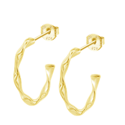 Pendientes Plata Dorada Lotus LP3781-4/4 Aro Abierto Entorchado