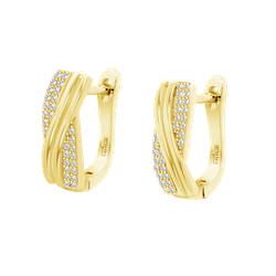 Pendientes Plata Dorada Lotus LP3810-4/2 Circonitas