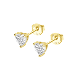 Pendientes Plata Dorada Lotus LP3833-4/2 Circonita Corazón