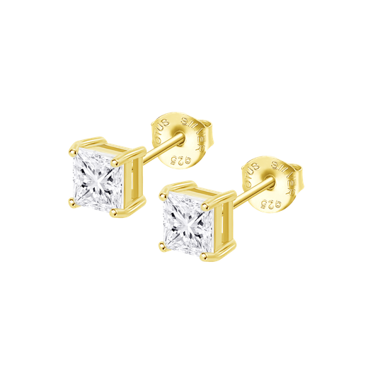 Pendientes Plata Dorada Lotus LP3835-4/2 Circonita Cuadrada