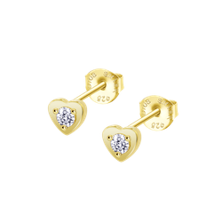 Pendientes Plata Dorada Lotus LP3849-4/2 Corazón Circonita