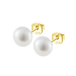 Pendientes Plata Dorada Lotus LP3858-4/4 Perla