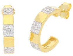 Pendientes Liska Plata Dorada LPZ174A-D Circonitas