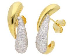 Pendientes Liska Plata Dorada LPZ184A-D Circonitas