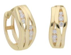 Pendientes Liska Plata Dorada LPZ219A-D Circonitas