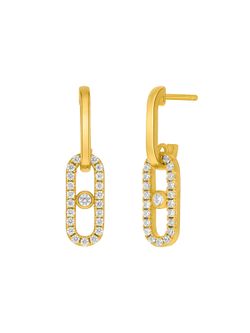 Pendientes Plata Dorada Marea Mujer D04101/AX Colgante Circonitas